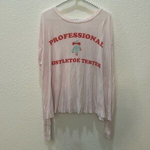 Wildfox “Professional Mistletoe Tester” Top Size XS